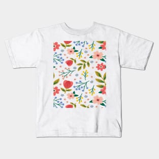 Cute Flowers Pattern, Happy Mothers Day Gifts Kids T-Shirt